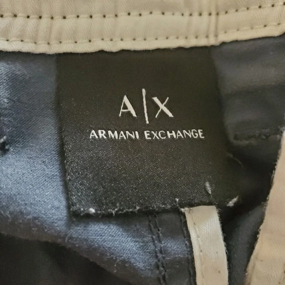 Armani Exchange A|X P45 Men Slim Fit Navy Stretch Cotton Chino Pants Trouser 40S
